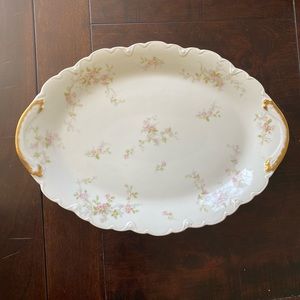 Antique Theodore Haviland Limoges Roses Platter
